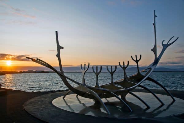 Sun Voyager boat sculpture. 