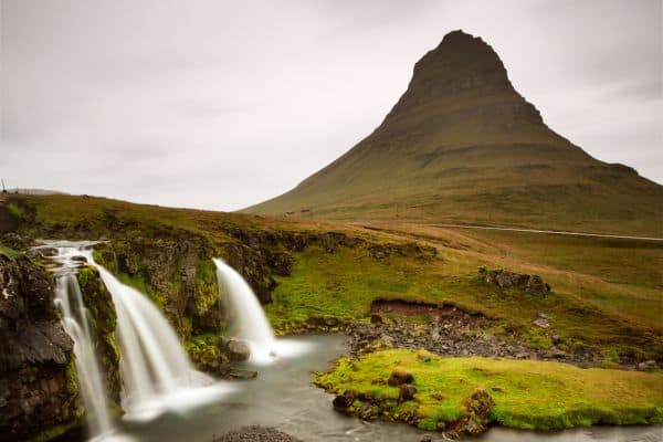 Snaelfellsens Peninsula and waterfall. 