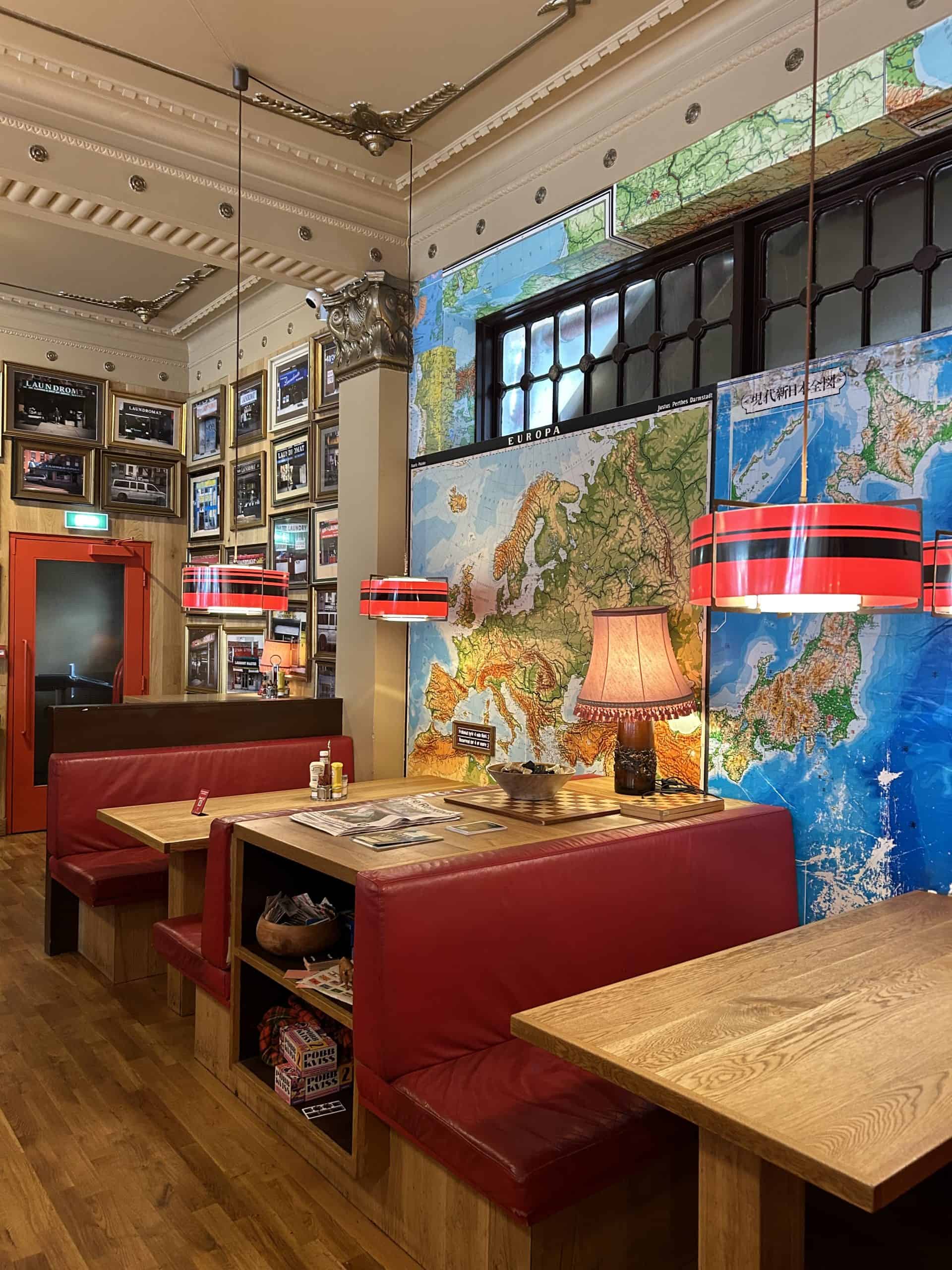 Laundromat Cafe booth. 