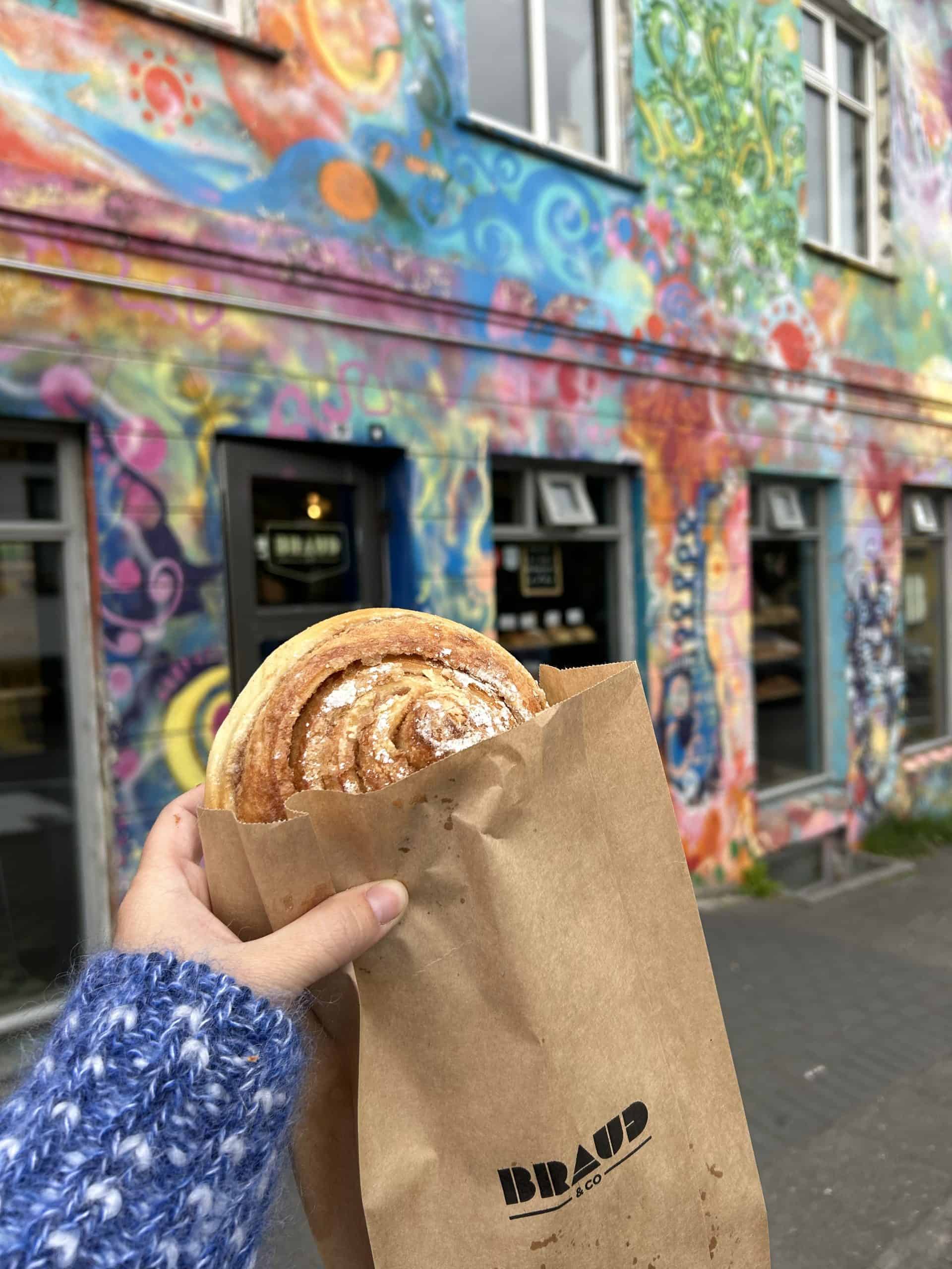 Cinnamon bun from Braud & CO in Iceland. 
