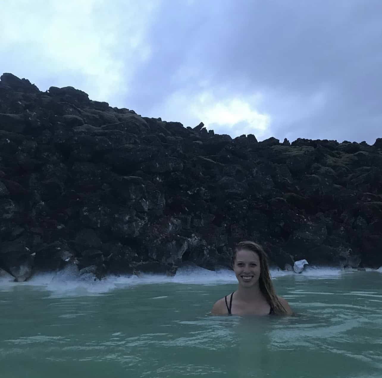 Woman in Blue Lagoon, Iceland. 
