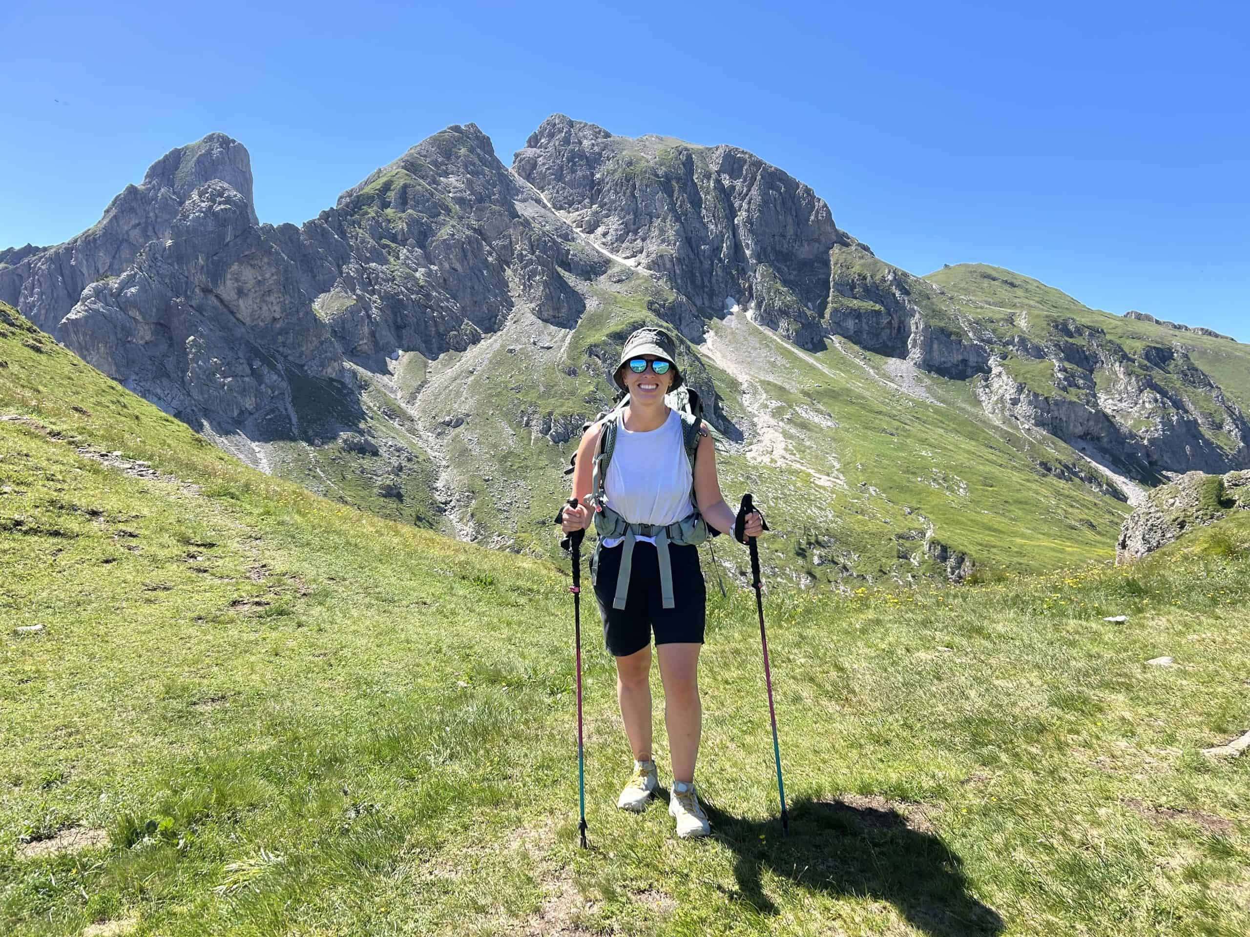 Woman on Alta Via 1 Trail