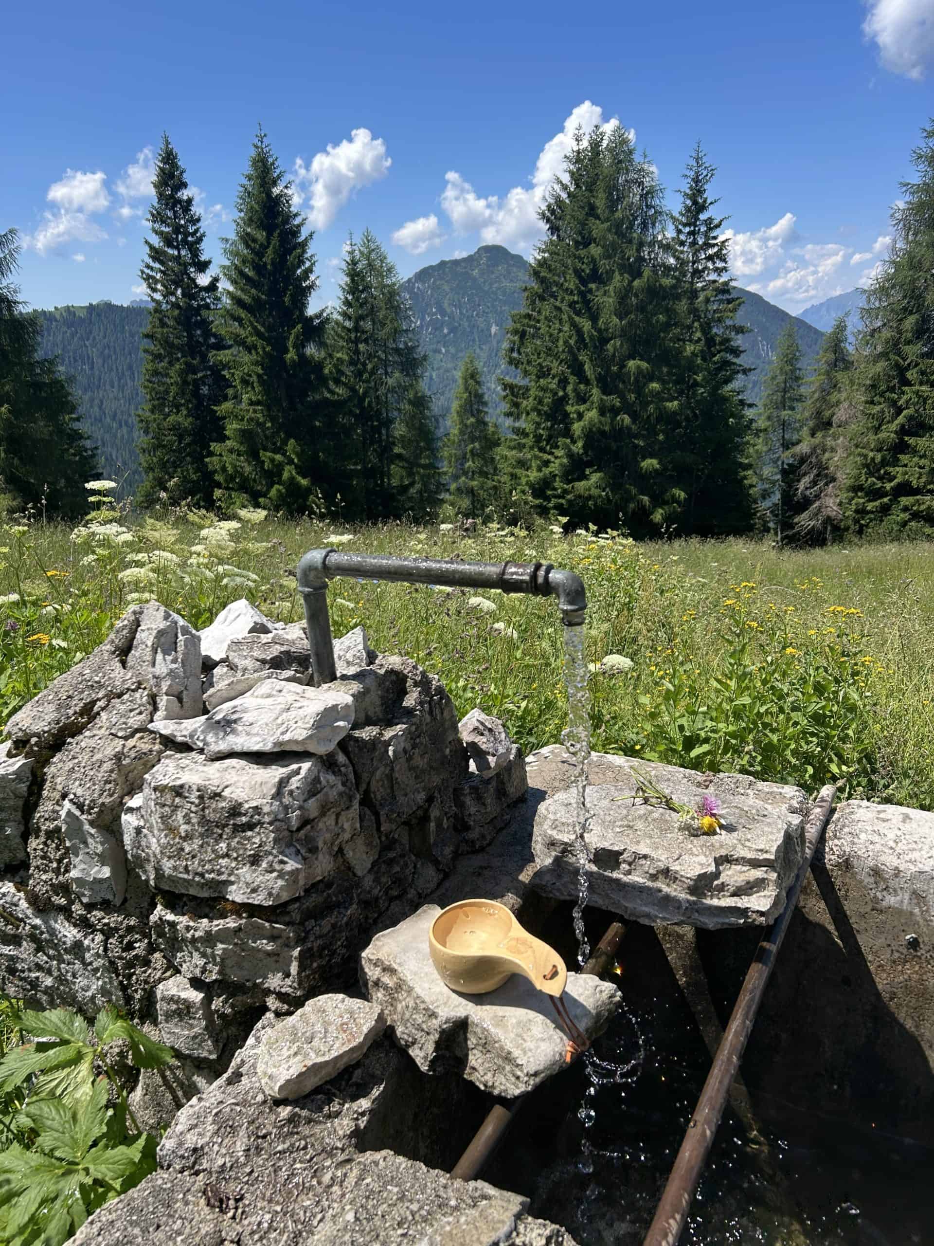 Water fountain Dolomites